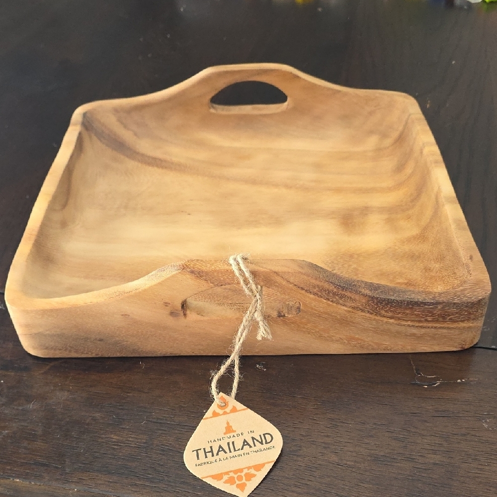 Rustic Brown Wooden Tray - Picture 6 of 6